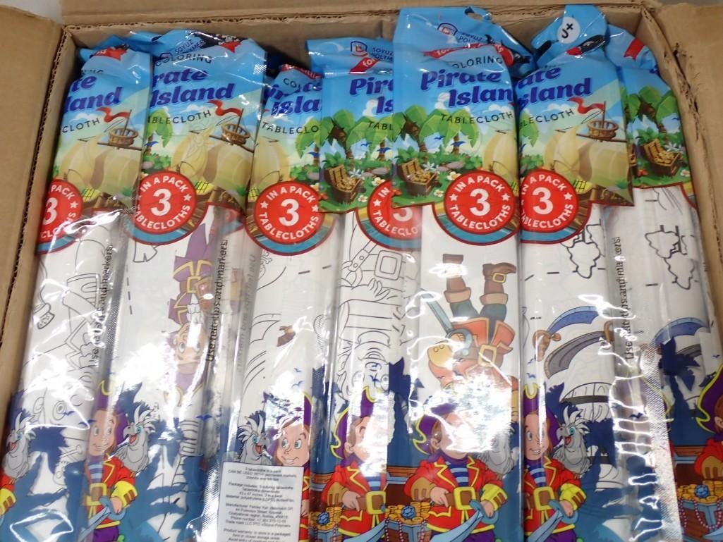 50 Pirate Island Coloring Tablecloths - New in packages: 50 Pirate Island Coloring Tablecloths - New in packages All pictures are considered part of the description and should be examined carefully by bidders. Live Auctioneers is now offering Live Shippin