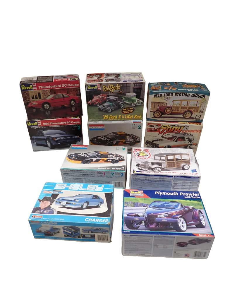 Lot of Model Car Kits incl Revell, Monogram, etc incl Monogram Shelby Charger, Revell Plymouth Prowl (1 of 7)