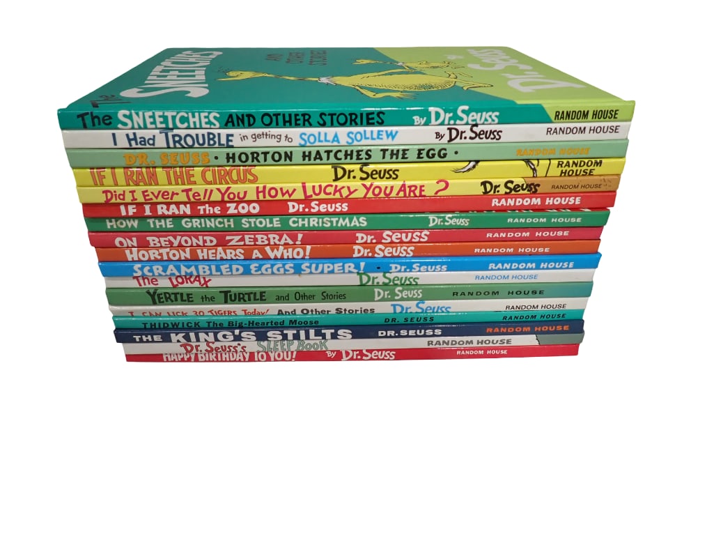 Lot of 17 Dr Seuss Books incl Scrambled Eggs Super!, The King's Stilts, If I Ran the Circus, (1 of 4)