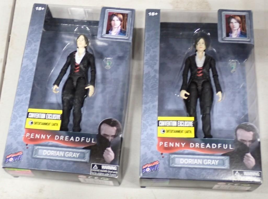 2 New in Package Limited Edition 6" Penny Dreadful Dorian Gray Action Figures: 2 New in Package Limited Edition 6" Penny Dreadful Dorian Gray Action Figures. Numbers on the bottom may vary All pictures are considered part of the description and should be examined carefully b
