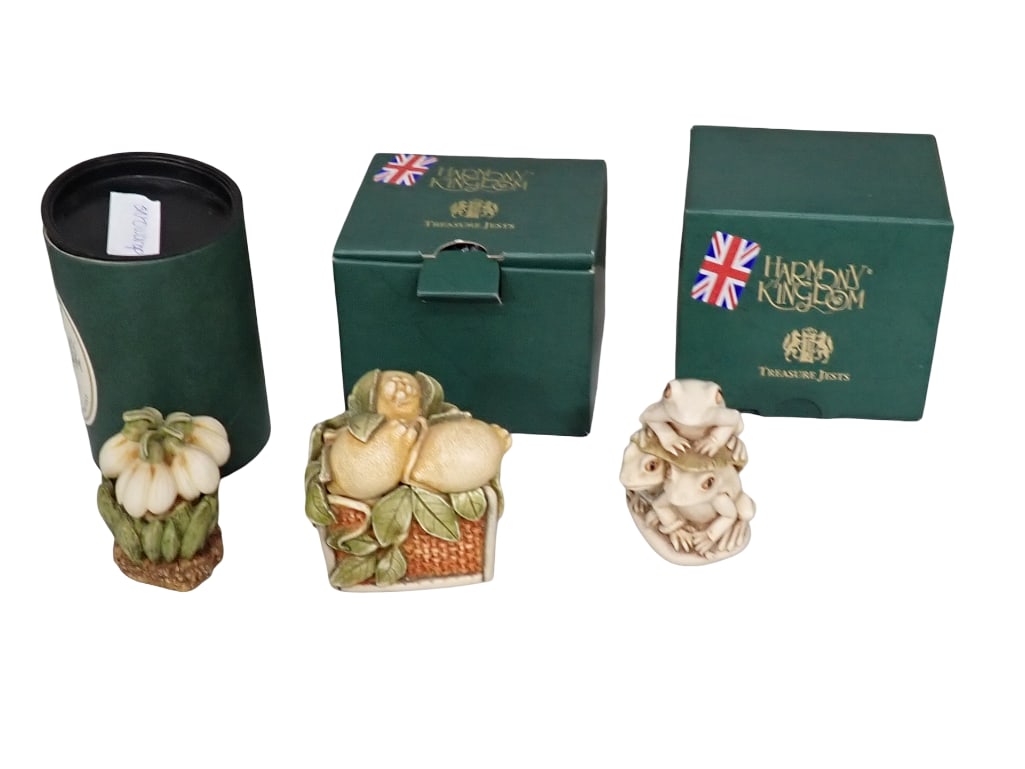 3 Harmony Kingdom Trinket Boxes incl Frogs, Lemon, Snow Drop (1 of 5)