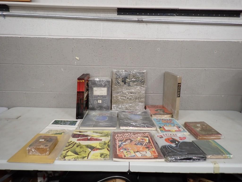 Book lot including Wizard of Oz, Batman, Sports Memorabilia, South Pacific, Vintage School Books (1 of 15)