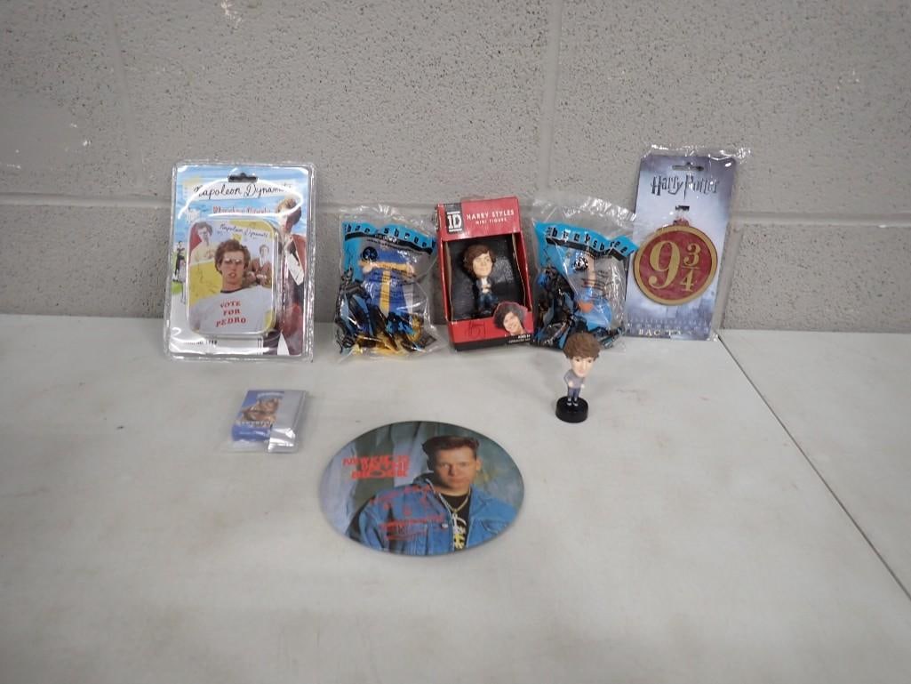 Misc. Pop Culture Lot including Napoleon Dynamite, Harry Potter, Harry Styles, New Kids on the Block: Misc. Pop Culture Lot including Napoleon Dynamite, Harry Potter, Harry Styles, New Kids on the Block, Back Street Boys, Liam Payne, etc. All pictures are considered part of the description and should 