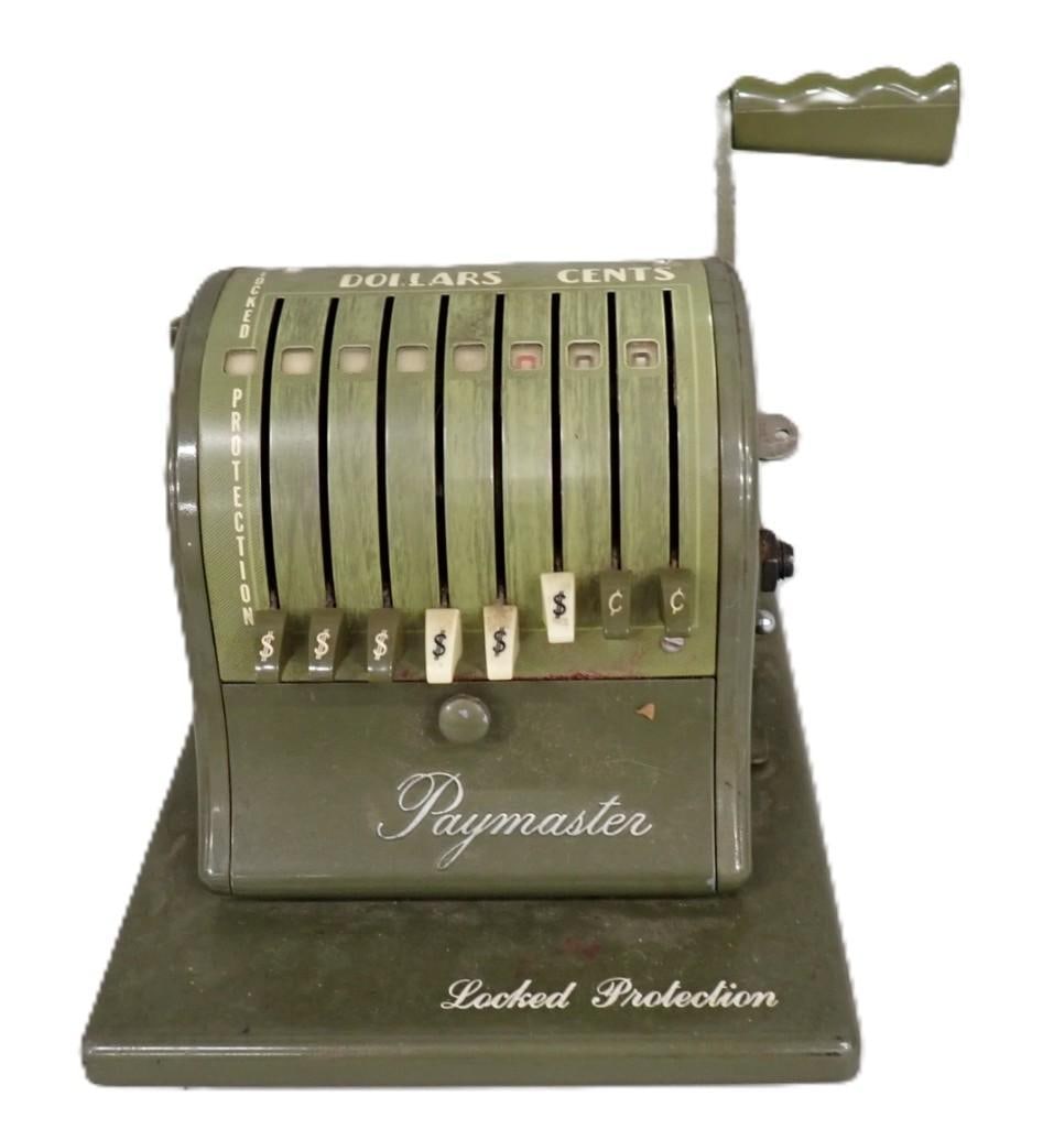 Vintage Paymaster Locked Protection Check Writer (1 of 7)