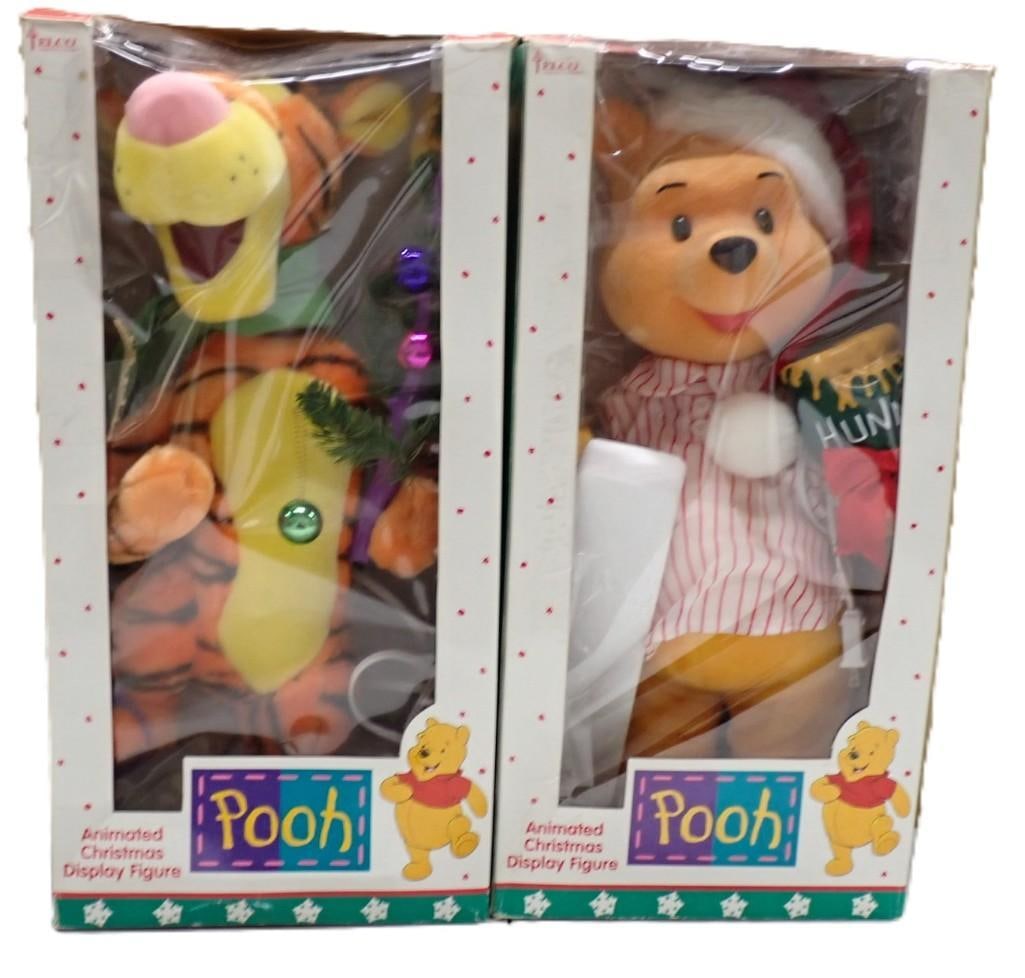 Telco Winnie the Pooh Lot - Tigger and Pooh - Animated Christmas Display Figures with Boxes (1 of 10)