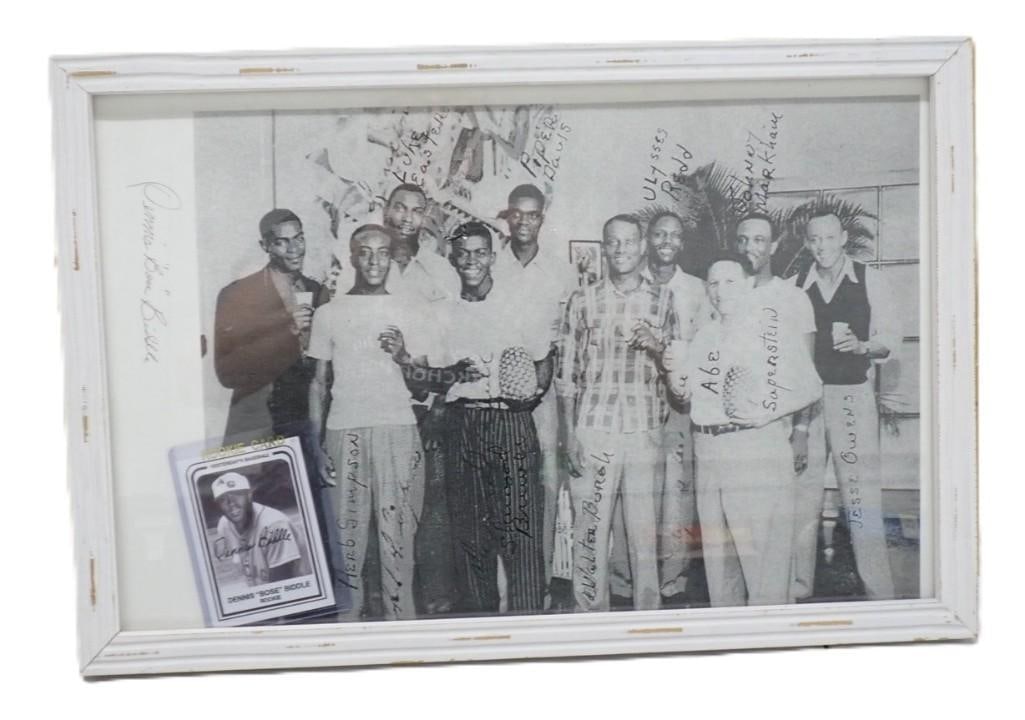 Dennis "Bose" Biddle Negro League Baseball Player Autograph and a Rookie Card (1 of 5)
