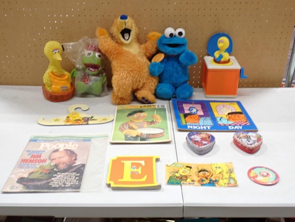 Toy Lot including Sesame Street, Plush, Jim Henson Magazine, Muppets, etc.: Toy Lot including Sesame Street, Plush, Jim Henson Magazine, Muppets, etc. All pictures are considered part of the description and should be examined carefully by bidders. Live Auctioneers is now offe