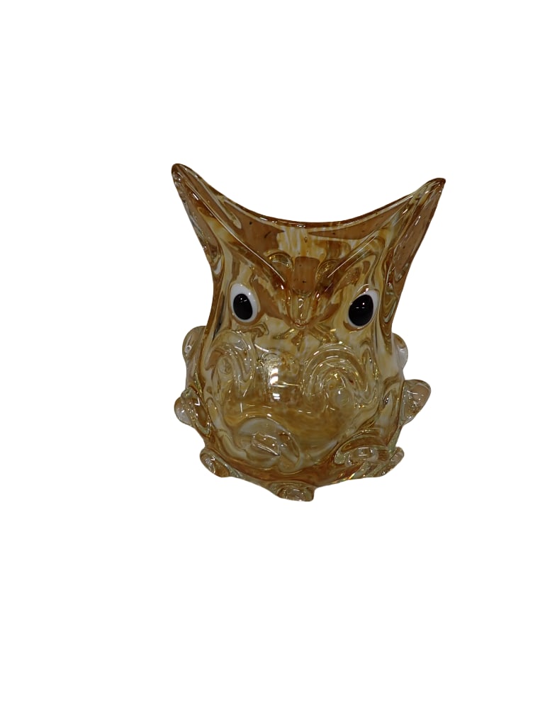 Vintage Art Glass Owl Vase (1 of 6)