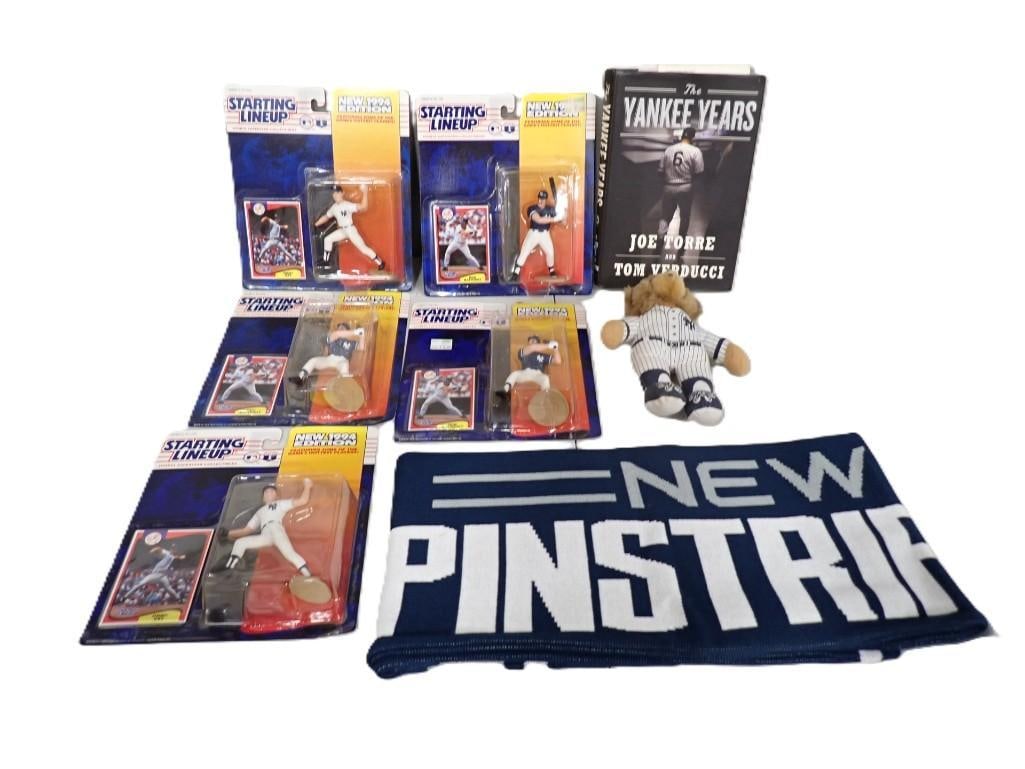 New York Yankees Lot including New in Package Starting Lineup, Book, Plush, Towel: New York Yankees Lot including New in Package Starting Lineup, Book, Plush, Towel All pictures are considered part of the description and should be examined carefully by bidders. Live Auctioneers is n