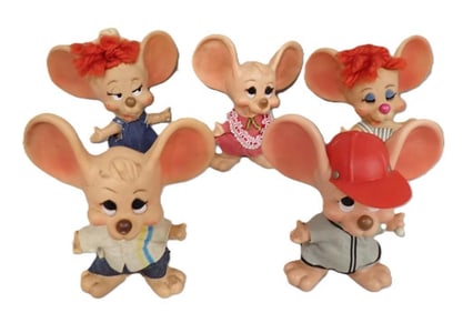 Lot of 5 Big Ear Topo Gigio Mice