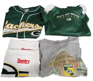 Green Bay Packers Lot including Shirts, Jersey, Towel
