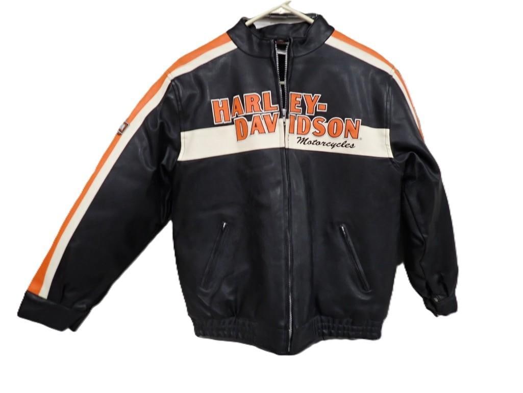 Harley Davidson Leather Motorcycle Jacket - Size Men's Large (1 of 8)