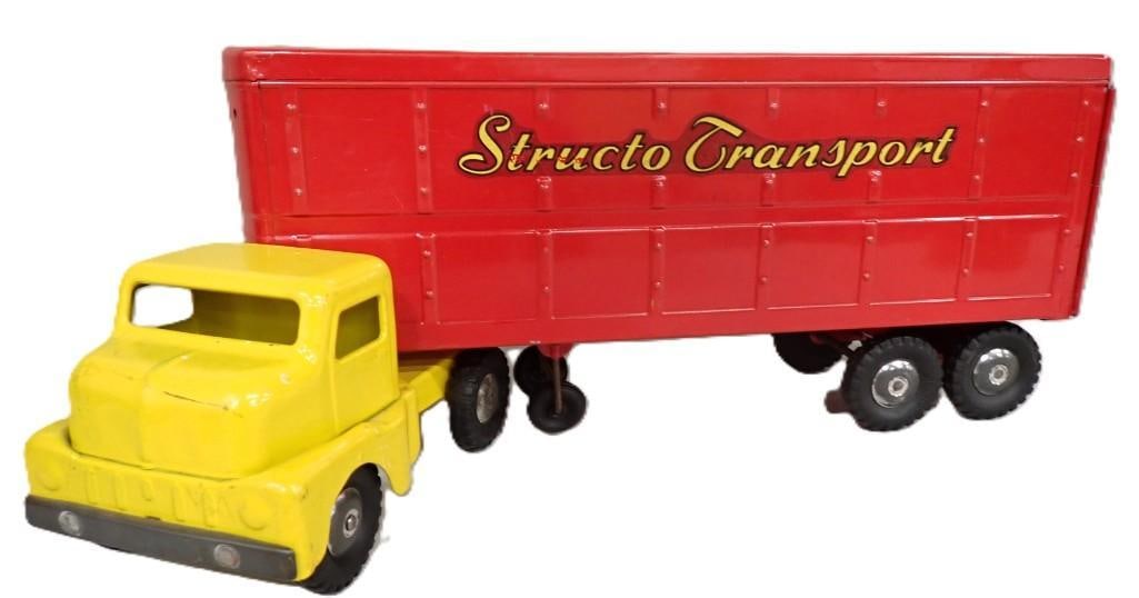 Vintage Structo Transport Pressed Steel Semi Trailer Truck (1 of 7)