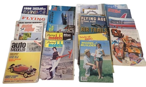 Vintage Magazine Lot including Flying Models, Auto Modeler, Flying Age, Air Trails, World Of Wheels