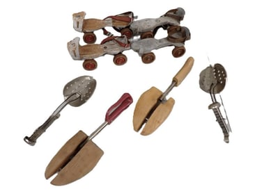 Vintage or Antique Roller Skates, Shoe Stretchers, etc.