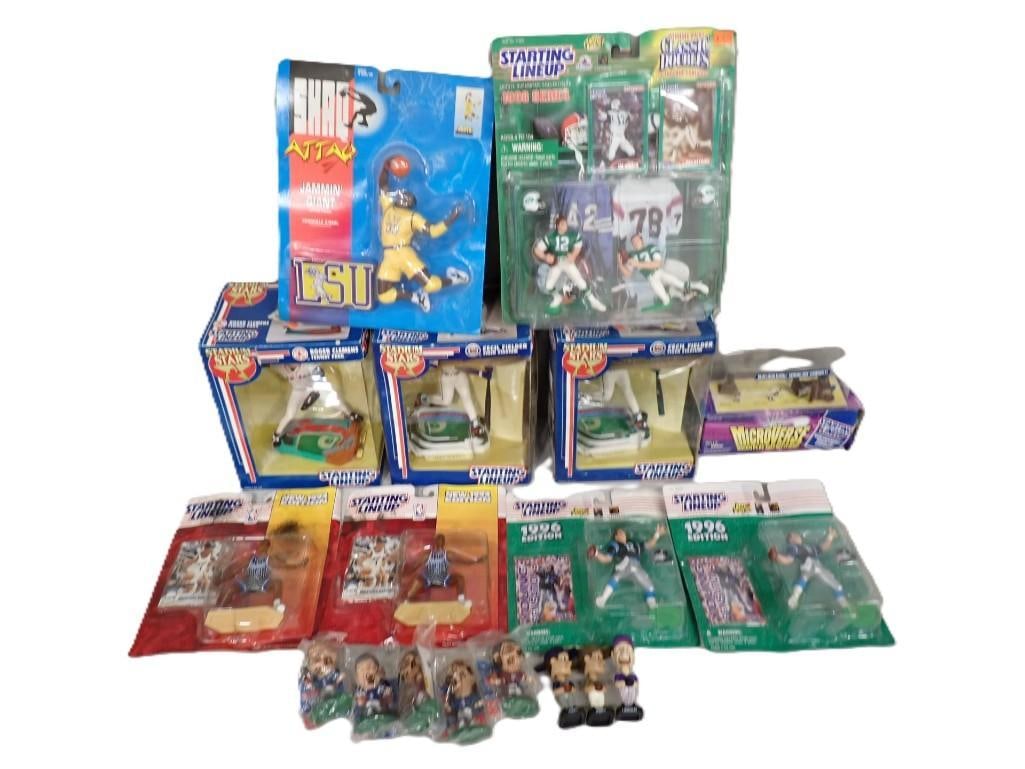 Sports Action Figure Lot, etc. Including Starting Lineup, Shaq Attaq, etc: Sports Action Figure Lot, etc. Including Starting Lineup, Shaq Attaq, etc All pictures are considered part of the description and should be examined carefully by bidders. Live Auctioneers is now offer