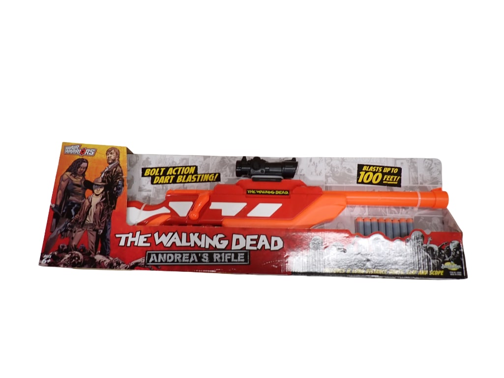 The Walking Dead Andrea's Rifle Toy New in Box: The Walking Dead Andrea's Rifle Toy New in Box All pictures are considered part of the description and should be examined carefully by bidders. Live Auctioneers is now offering Live Shipping thr