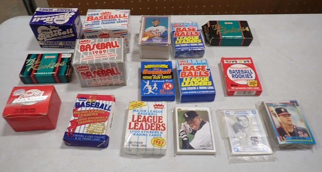 Lot of assorted Baseball Cards including Sealed Boxes, Mostly 1980's and 1990's (1 of 7)