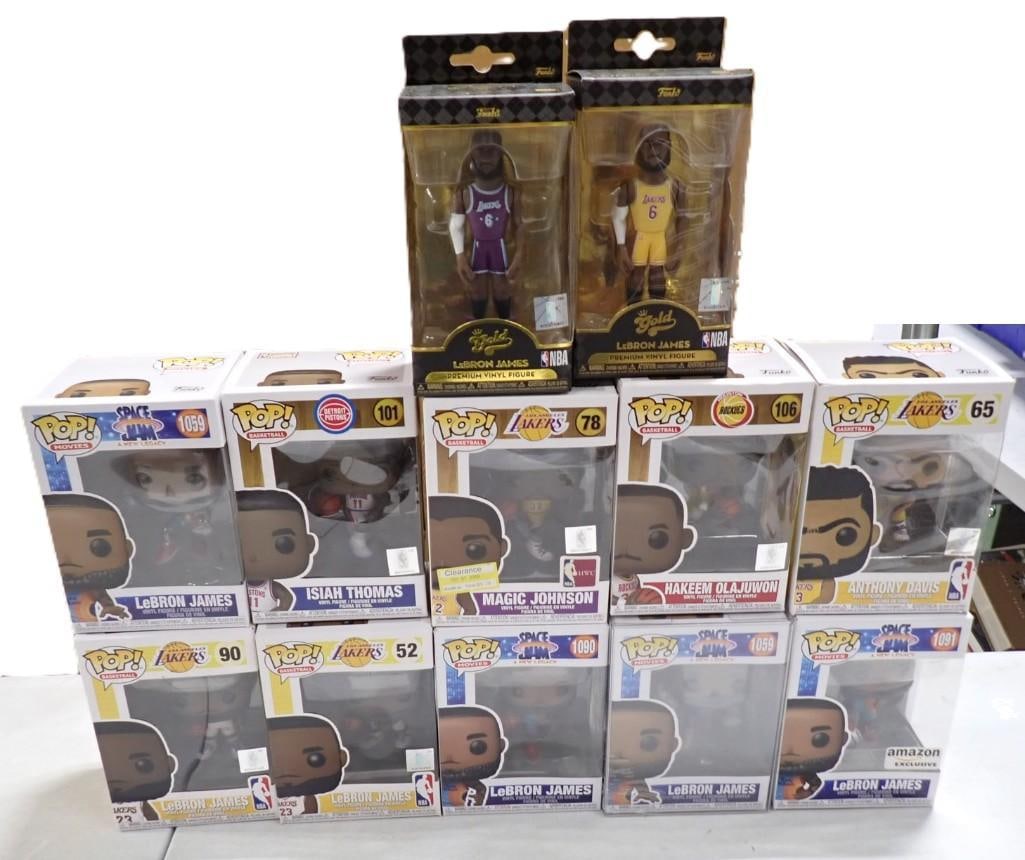 New in Package Funko Pop! Figures including NBA Gold LeBron James Figures (1 of 6)