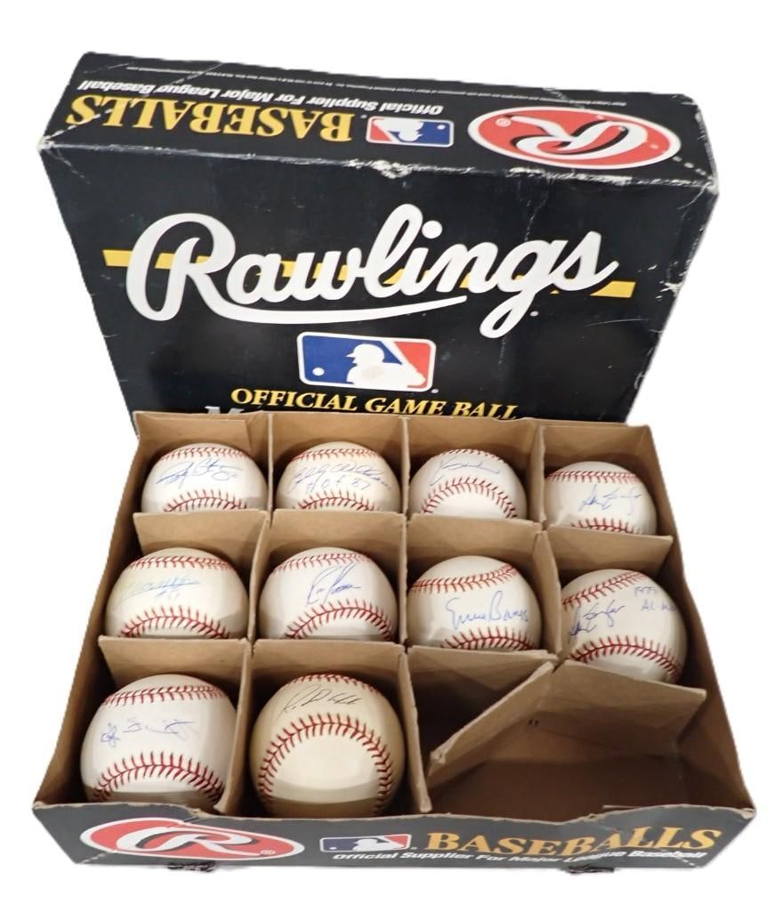 Lot of Autographed Baseballs including Chicago Cubs - No COAs - Ernie Banks, Ryne Sandberg, Kerry (1 of 10)
