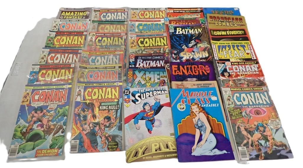 Comic Book Lot including Middle Class Fantasies, Conan, Superman, X-Men, Batman, etc (1 of 8)