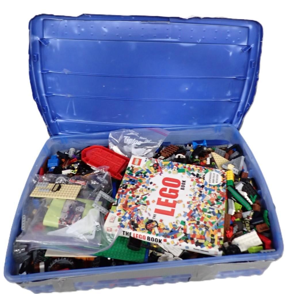 Lot of Lego Building Blocks with Case and the Lego Book.  May have other brand blocks as well (1 of 8)