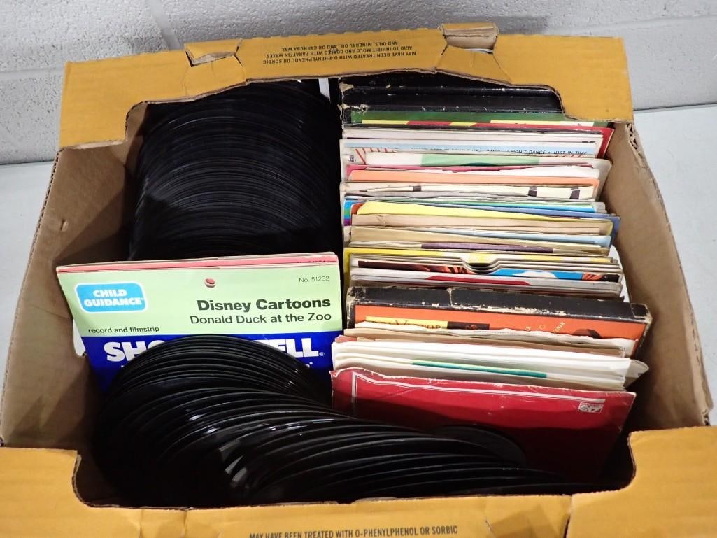 Lot of 45 RPM Vinyl Records incl Elton John, Jim Lowe, Tab Hunter, (1 of 16)