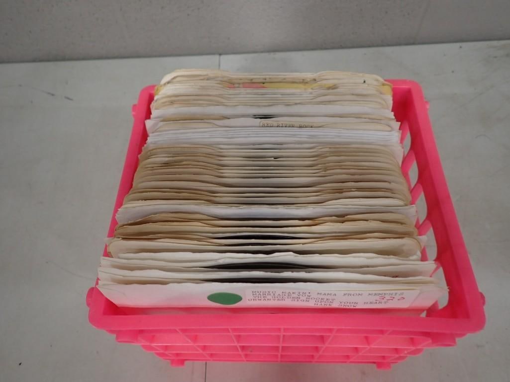 Lot of 45 RPM Vinyl Records incl Hank Snow, Stampeders, Dolly Parton, Johnny Nash, (1 of 13)