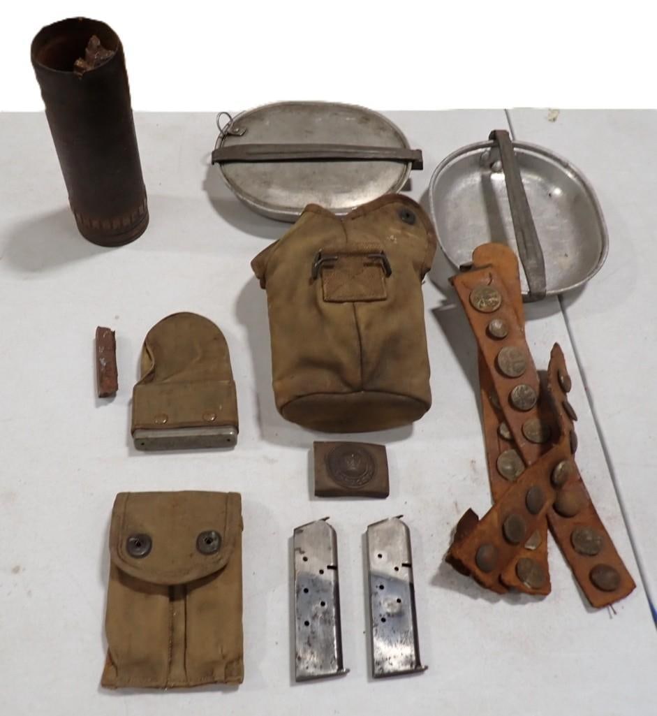 Antique World War I Belt Buckle, Mortar Shell and other Military Accessories (1 of 8)