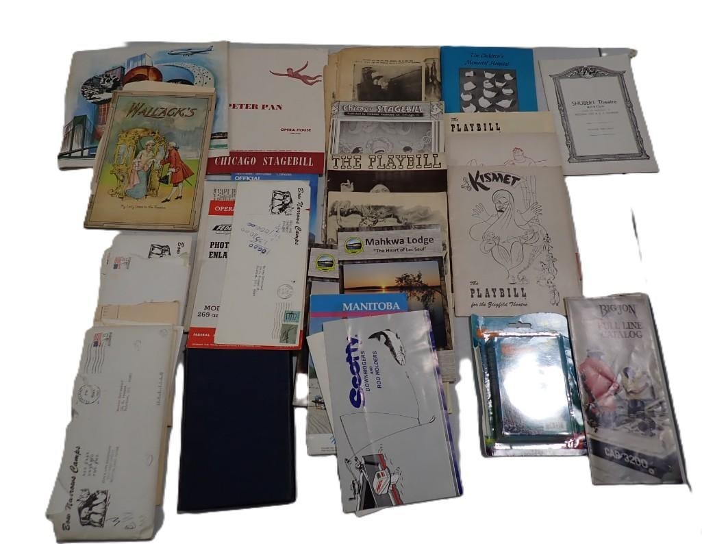 Vintage Ephemera Lot including Playbills, old Letters, etc. (1 of 12)