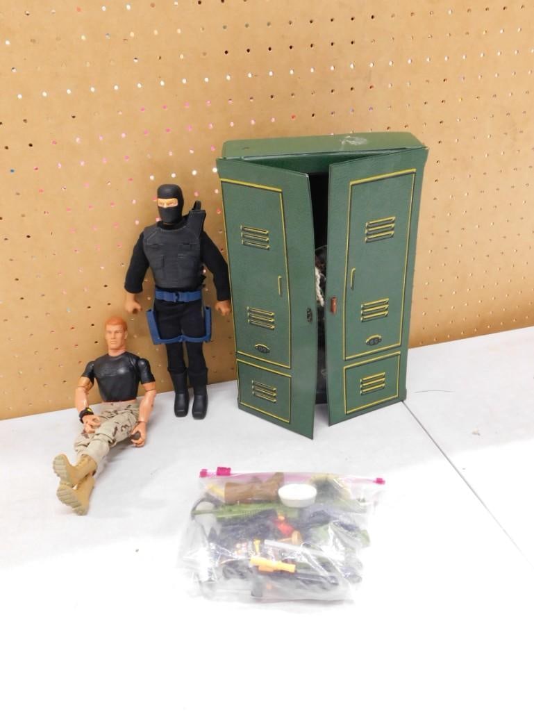 GI Joe / Action Figure Lot including Big Jim Carrying Case, Snake Eyes Ninja, Marine (1 of 10)