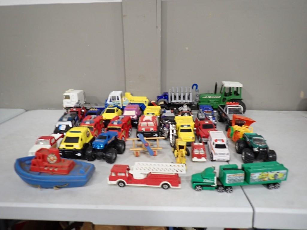 Large Lot of assorted Toy Cars, Trucks, Boats, etc. including Vintage (1 of 16)