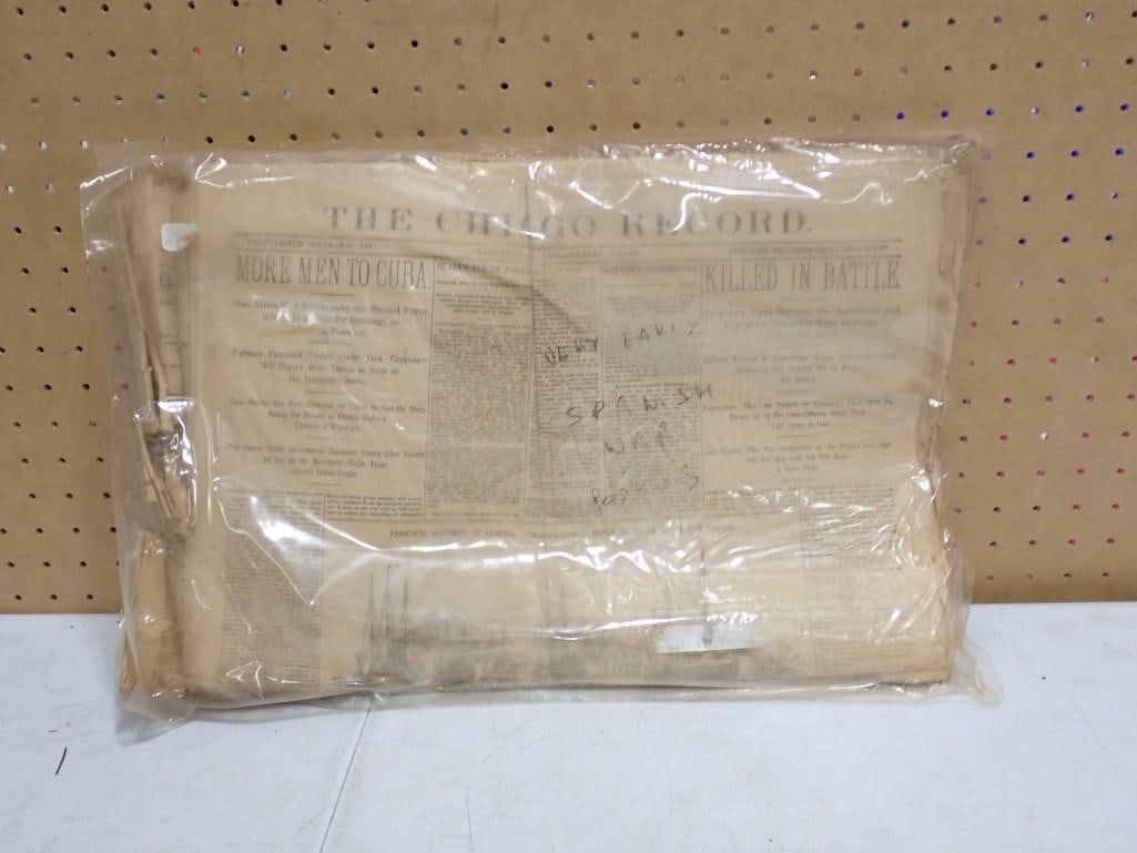 Antique and Vintage Ephemera including 1898 Chicago Newspaper, Rand McNally Atlas, Harper's Weekly (1 of 11)