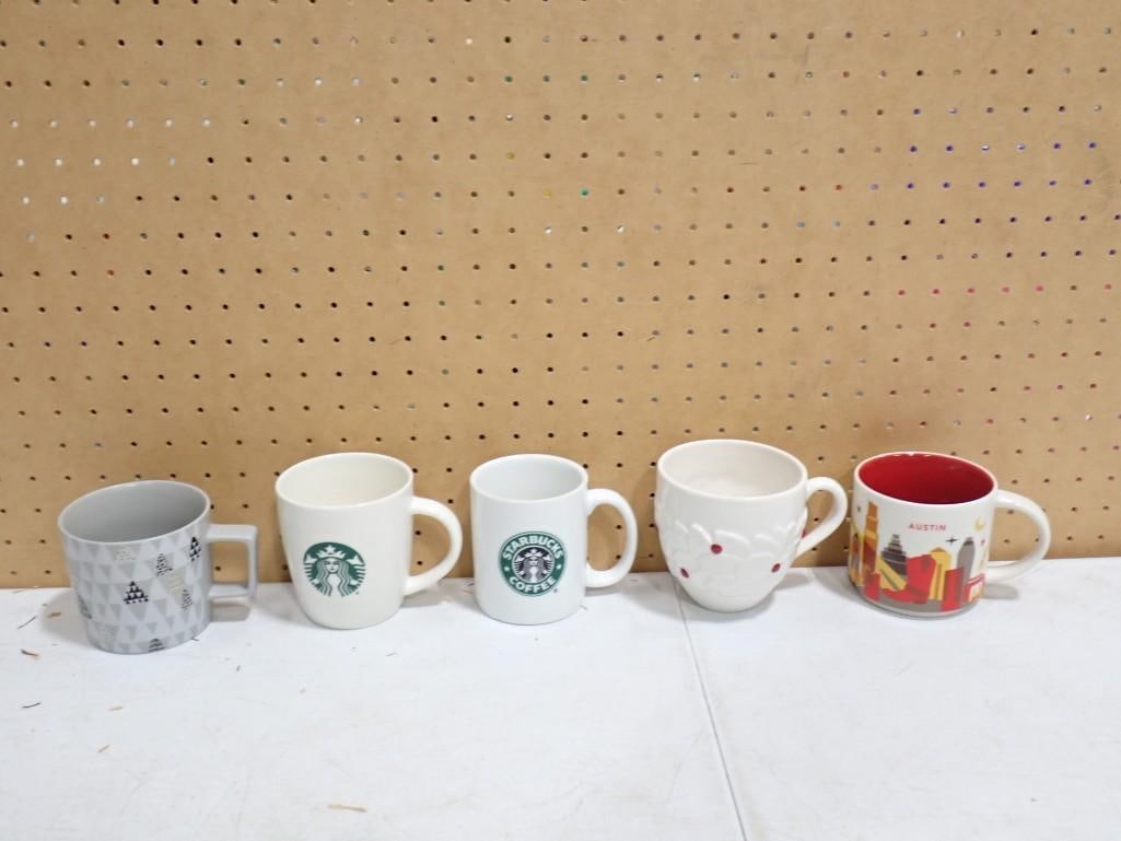 5 Starbucks Mugs incl Austin You Are Here Collection, etc: 5 Starbucks Mugs incl Austin You Are Here Collection, etc All pictures are considered part of the description and should be examined carefully by bidders. Live Auctioneers is now offering Live Shippin
