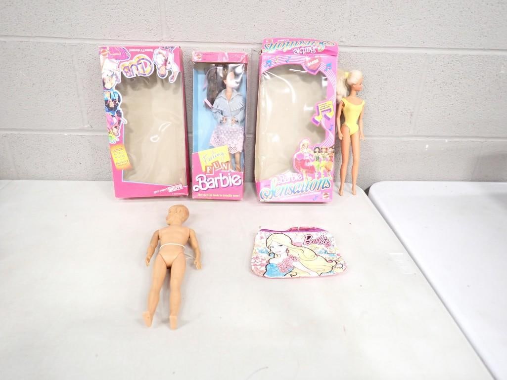 Barbie Lot incl Fun Barbie in Original Box, Vintage Male Doll, etc (1 of 8)