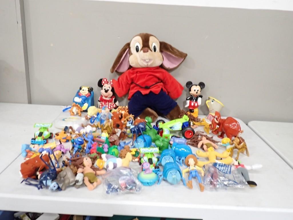 Toy Lot including Plush, Walt Disney, American Tale, Toy Story, Mickey Mouse, Beauty and the Beast: Toy Lot including Plush, Walt Disney, American Tale, Toy Story, Mickey Mouse, Beauty and the Beast, etc. All pictures are considered part of the description and should be examined carefully by bidders