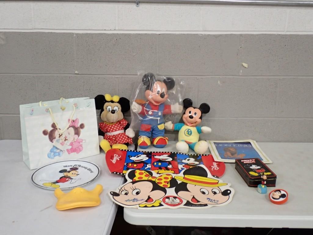 Walt Disney Lot including Plate, Plush, Mickey Mouse, Vintage Lion King, etc (1 of 6)