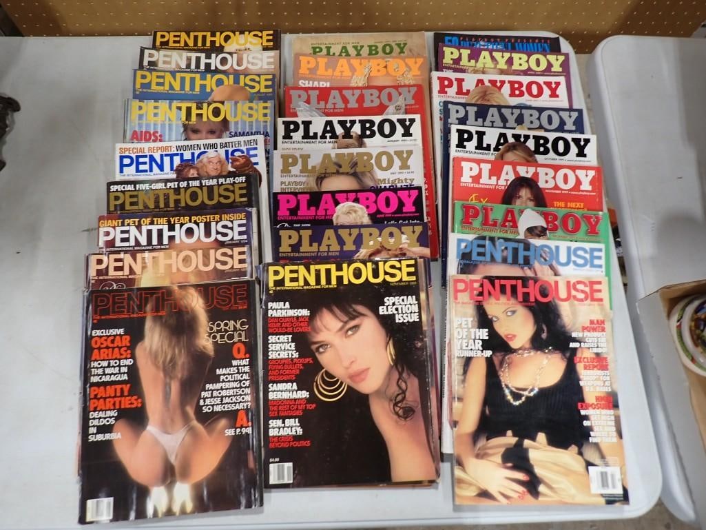 Lot of assorted Playboy and Penthouse Magazines (1 of 6)
