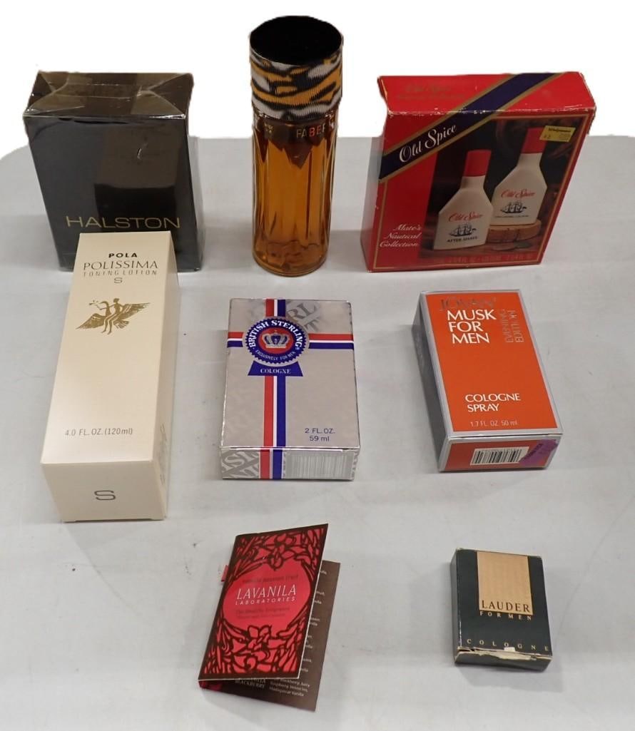 Cologne Lot including Old Spice, Jovan, British Sterling, Pola Polissima, Halston, Lauder, etc: Cologne Lot including Old Spice, Jovan, British Sterling, Pola Polissima, Halston, Lauder, etc All pictures are considered part of the description and should be examined carefully by bidders. Live Auc