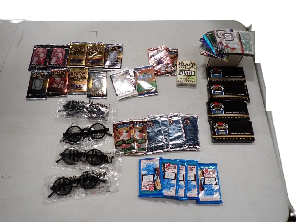 Trading Card Lot etc. including Buffy the Vampire Slayer, Topps Opening Day, Stadium Club, Harry Pot (1 of 7)