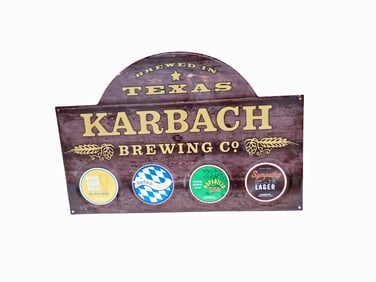 Karbach Brewing Co Metal Beer Sign