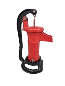 Vintage Well Pump or Pitcher Pump Red and Black Cast Metal Hand Water Pump