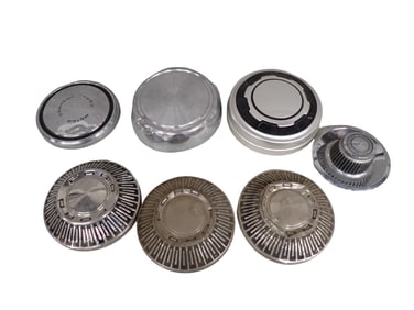 7 Vintage Hubcaps for Classic Cars and Vehicles incl Ford, Chevrolet, etc