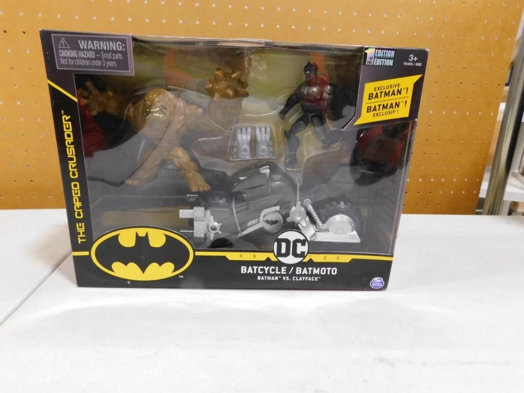 Exclusive Batman Batcycle DC The Caped Crusader 1st Edition New in Package: Exclusive Batman Batcycle DC The Caped Crusader 1st Edition New in Package Batman vs Clayface Playset All pictures are considered part of the description and should be examined carefully by bidders. L