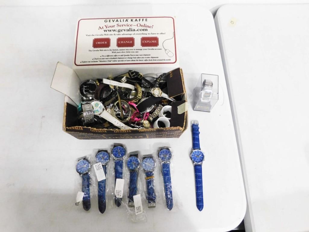 Lot of Watches incl Wristwatches: Lot of Watches incl Wristwatches . Condition: untested All pictures are considered part of the description and should be examined carefully by bidders. Live Auctioneers is now offering L