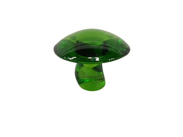 Vintage Viking Glass Mushroom Avocado Green MCM Mid Century Mod
