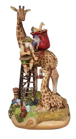 Vintage Santa's World Travelers Maruri Limited Edition "Tall Order for Christmas" Giraffe Figure
