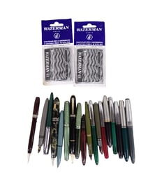Lot of Vintage Pens plus Waterman Fountain Pen Cartridges