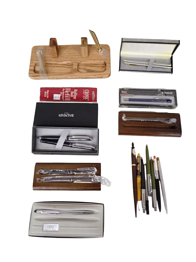 Lot of Pens incl Parker, Balmain, Cross Refill, etc (1 of 8)