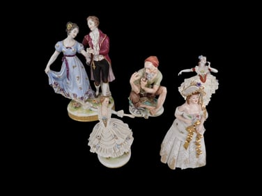 Lot of Porcelain Figurines incl HUS Germany, Lipper & Mann, etc